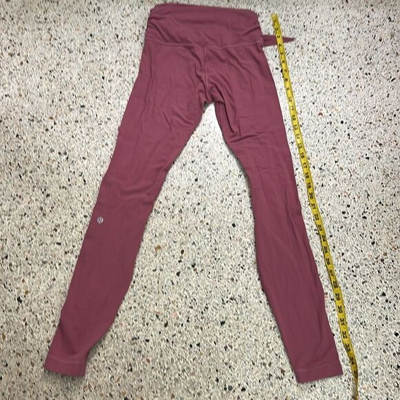 Lululemon align high rise waist wrap pant leggings 28” moss rose 4 nulu - Picture 7 of 8